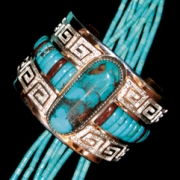 Tommy Jackson turquoise and silver bracelet