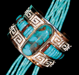 Tommy Jackson turquoise and silver bracelet